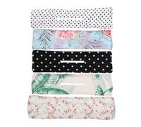 CHILDWEET Bandeau Extensible pour Cheveux Longs et Raides en Polyester 5pcs, Accessoire Coiffure pour Chignon Élégant et Usage Quotidien Féminin