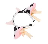 CHILDWEET Bandeau Oreilles de Vache Peluche Douce avec Cloches Accessoire de Déguisement pour Halloween et Fêtes à Thème Animaux Confortable et Original pour Photos et Carnaval