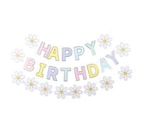 CHILDWEET Bannière D'anniversaire Décoration Suspendue Joyeuse pour Garçon et Filles en Papier 1 Set, Décor Mural Coloré et Festif pour Fête D'anniversaire