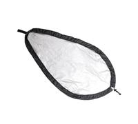 CHILDWEET Bannière de Kayak Noire en Tissu Polyester Argenté, Housse de Siège Respirante Coutures Étanches, Protection UV pour Sports Nautiques