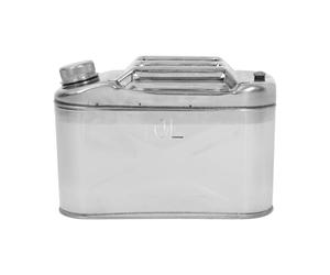 CHILDWEET Bidon Essence en Acier Inoxydable 10l avec Bec Flexible et Valve de Sécurité, Portable et Compact pour Réserve D'eau ou Carburant en Situation D'urgence