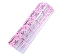 CHILDWEET Billets de Tombola Rose 200 Pièces Rouleau Double Numérotés Consécutivement, Tickets pour Loterie, Collecte de Fonds et Événements Festifs comme Carnaval, Mariage et Soirée Cinéma