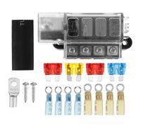 CHILDWEET Boîte à Fusibles Étanche Compacte Voies avec Couvercle Protecteur Bornier Extractible pour Voiture Bateau Camping et Camion Kit de Distribution Électrique Facile Entretien