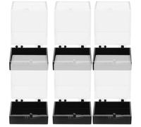 CHILDWEET Boîte D'affichage Transparente Facile à Nettoyer Ranger 6 Pièces pour Minéraux en Plastique Étui Pratique pour Collection et Présentation de Pierres
