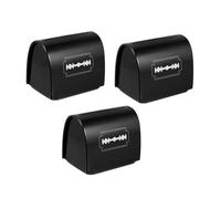 CHILDWEET Boîte de Rangement pour Lames de Rasoir en Fer Noir, Coffret Protecteur Sûr et Portable pour 3 Pièces, pour Salon de Coiffure ou Usage Personnel