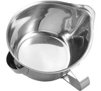 CHILDWEET Bol Séparateur Huile-graisse Acier Inoxydable avec Poignée pour Bouillon Ragoût et Cuisson Multifonctionnelle Facile à Nettoyer