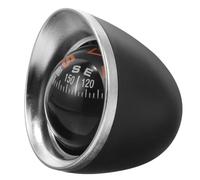 CHILDWEET Boussole à Bille Sphérique Noire pour Tableau de Bord de Voiture et Bateau, Base Adhésive, Ornement en Abs et Acrylique, pour Navigation et Aventure