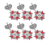 CHILDWEET Broche épingle de sûreté épingle décorative, lot de 6, légère, insigne de médaille de la reine couronnée, pour festivals