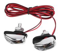 CHILDWEET Buse de Lave-glace LED Bleue, Lot de 2, Gicleur Compact en Plastique Solide pour Pare-brise, Éclairage Nocturne Intégré, Compatible Voitures et Camions, Installation Facile