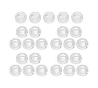 CHILDWEET Butées de Chaîne à Billes Transparentes pour Chaîne de Perles 4,5mm, Fixation Sécurisée en Pom, 25 Pièces, Adaptées aux Stores Vénitiens