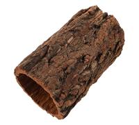 CHILDWEET Cachette de Reptile en Bois, Cachette de Gecko à Crête, Tronc d'arbre Creux, 20x12cm, Café, pour Aquarium et Terrarium Rainforest, pour Lézard et Bernard-l'hermite