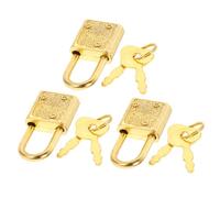 CHILDWEET Cadenas pour Coffre Pirate en Plastique Lot de 3 Set de Structure Simple et Déverrouillage Fluide Design Rétro pour Décorer Votre Coffre et Installation DIY