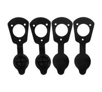 CHILDWEET Capuchon de Canne à Pêche en Plastique PVC Noir 4pcs pour Support de Tige Kayak Joint Protecteur Léger et Installation Facile pour Aventures en Bateau