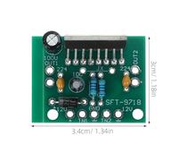 CHILDWEET Carte D'amplificateur Stéréo Tda7297 2.0 Canaux 15w 15w DC 12v, Module Circuit Imprimé D'amplification Audio DIY Compact Compatible Alimentation 9-15v pour Projets Électroniques
