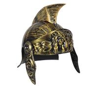CHILDWEET Casque de Soldat Romain Médiéval Ajustable en Plastique Léger Doré, Chapeau de Chevalier pour Costume de Soldat, Accessoire Cosplay et Déguisement Militaire pour Soirées Costumées