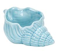 CHILDWEET Cendrier en Céramique Petit de Coquillage Bleu Surface Lisse Cendrier Original Bac à Cendres Décoratif pour Maison et Bureau Accessoire Antifeu Pratique