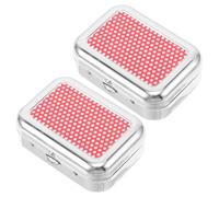 CHILDWEET Cendriers Mini Portables Design Gain de Place Lot de 2 en Métal avec Couvercle Étanche Couleur Rouge pour Camping et Voiture