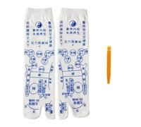 CHILDWEET Chaussettes Respirantes en Coton Points D'acupuncture pour Réflexologie Plantaire, Usage Quotidien, 1 Paire Unisexe