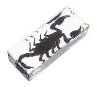 CHILDWEET Childweet Presse-Papiers RéSine Transparent Avec SpéCimen De Scorpion Pour DéCoration De Salle De Classe Et Bureau Outil ÉDucatif Scientifique Portable
