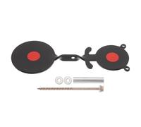 CHILDWEET Cible de Tir Métallique Double Rotation d'ours en Alliage Noire et Réinitialisation Automatique, Installation Sécurisée et Tir en Extérieur Pratique au Jardin