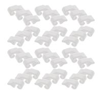CHILDWEET Clips en Plastique Blanc et Design Multifonctionnel Lot de 40 Fixation Robuste pour Loquet de Porte de Cage pour Cages D'animaux et Armoires à Chaussures