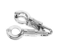 CHILDWEET Crochets pour Mousqueton à Dégagement Rapide en Métal, Manille à Ressort Robuste, Lot De 2 pour Laisses De Chien, Fixation Sécurisée Bagages Et Animaux, Usage Quotidien