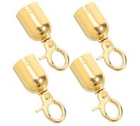 CHILDWEET Embouts de Cordon Crochet en Alliage D'aluminium Or, Butée D'extrémité de Corde 4pcs pour Barrières de Sécurité et Accueil Élégant