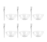 CHILDWEET Ensemble de 12pcs Bol à Masque Facial en Ps Pinceau Doux Réutilisable pour Soin du Visage et Outils de Masque Soi-même