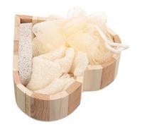 CHILDWEET Ensemble de Gommage et Boule de Bain à Friction en Pe Pierre Bain de Cœur Éponge pour Exfolier et la Circulation Sanguine