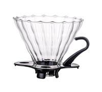 CHILDWEET Entonnoir à Café Résistant la Chaleur Noir Manuel en Plastique Poignée, Accessoire Café Facile à Nettoyer pour Maison et