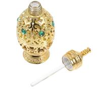 CHILDWEET Flacon de Parfum Remplissable Vintage Ananas Doré 10ml en Alliage | Verre et Perle Artificielle, Style Chic Décoratif, Pratique et Portable pour Échantillon ou Voyage