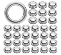 CHILDWEET Œillets Métalliques Double Face Argentés 8 Mm Intérieurs, Kit de 50 Pièces pour Couture, Accessoires Chaussures et Paquet, Outils D'œillets DIY pour Vêtements et Ceintures