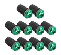 CHILDWEET Kit de 10 Vis de Fixation pour Pare-Brise de Moto, Vis M5 en Aluminium Vert, Boulons et Écrous Anti-desserrage, Compatibles Carénage Moto, Fixation Solide pour Remplacement