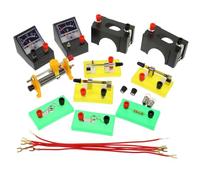 CHILDWEET Kit D'expériences sur L'électricité pour Collège en PVC Portable, Équipement Scientifique Compact pour Apprendre Les Circuits Électriques et Comprendre Les Bases Couleur Aléatoire