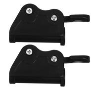 CHILDWEET Loquet à Charnière en Abs pour Chaise Pliante de Camping, Fixation Rapide Vis, Angles Réglables, 1 Paire pour Chaise Longue Extérieure Noire