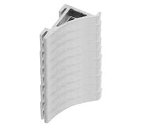 CHILDWEET Lot de 10 Clips pour Clayette Frigo en Aluminium Argenté Design en Queue d'aronde Incurvée, Support Solide et Résistant la Déformation pour Étagères de Réfrigérateur