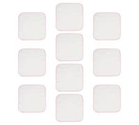 CHILDWEET Lot de 10 Mouchoirs en Coton Pur Double Couche pour Bébé, Serviettes Absorbantes Rouges Petit Format, Lingettes Visage Douces et Respirantes, Soins Quotidiens Bébé
