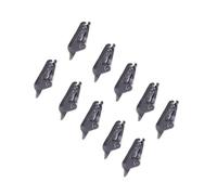 CHILDWEET Lot de 10 Piquet de Tente en Forme en Nylon Noir, Boucle Spirale, Accessoires pour Tentes de Camping et Auvents, pour Outdoor Camping et Pique-niques