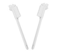 CHILDWEET Lot de 2 Brosses de Nettoyage Tête Coudée Blanche, Petite Brosse Manuelle en Plastique, Brosse pour Appareils Électroménagers, Nettoyeur Extracteur de Jus et Machine à Lait