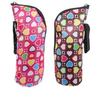 CHILDWEET Lot de 2 Paquet Isothermes pour Biberons Bébé, Poignée, Doublure Isolante pour Maintien Température, Format Portable Voyage et Rangement Bouteille de Lait, Couleurs Rose Fuchsia