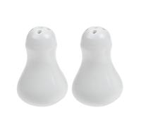 CHILDWEET Lot de 2 Pots à Épices en Céramique Blanche pour Poivre et Condiments, Organisateur Multifonction Élégant pour Table à Manger Cuisine