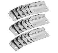 CHILDWEET Lot de 20 Plaques de Verrouillage Métallique en Fer de L pour Tiroirs et Armoires, Sécurise les Meubles la Maison L'école, Finition Argenté