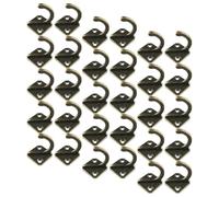 CHILDWEET Lot de 30 Patères Murales en Métal 33x28 Mm Couleur Ancienne, Crochets Muraux Robustes pour Vêtements, Peignoirs et Clés, pour Salle de Bain, Chambre et Organisation Maison