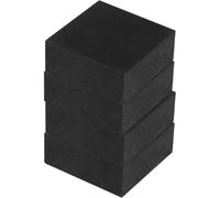 CHILDWEET Lot de 4 Coussinets Amortisseurs Antidérapants en Caoutchouc Noir 50x50x30 Mm Vibrations Industrielles et Protection du Sol, Isolants Phonique et Thermique pour Usage Domestique