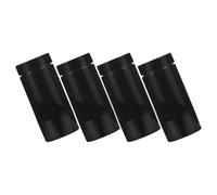 CHILDWEET Lot de 4 Flacons de Voyage Noirs en Abs, Design Compact et Distribution Facile, Tubes Rechargeables à Lèvres ou Lotion, pour Déplacements