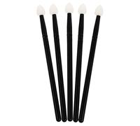 CHILDWEET Lot de 5 Pinceaux à Maquillage pour Yeux en Silicone Semi-transparent Manche Noir Douxce et Souple Outil Cosmétique Pratique pour Maquillage Précis Kit Polyvalent pour Usage
