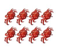 CHILDWEET Lot de 8 set de Ballons en Aluminium de Crabe Cartoon, Décoration de Fête Thème Marin, Légers et Résistants pour Anniversaire Garçon et Filles, Décorations Ballon de Crabe