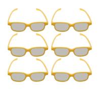 CHILDWEET Lunettes 3D en Plastique Léger pour Cinéma Garçon et Filles Lot de 6 Orange, Utilisation Polyvalente pour Cinémas et Interactions Familiales