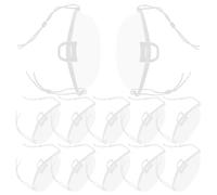 CHILDWEET Masques Antibuée en Plastique PE Transparent Lot de 20 pour Chefs en Restauration et Salons de Beauté Protection Visage Anti-Projection