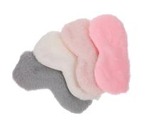 CHILDWEET Masques de Sommeil Design Coloré et Mignon Lot de 4 en Chinlon et Confortable, Bloque Efficacement Couleur Aléatoire pour Hôtel et Voyage en Train